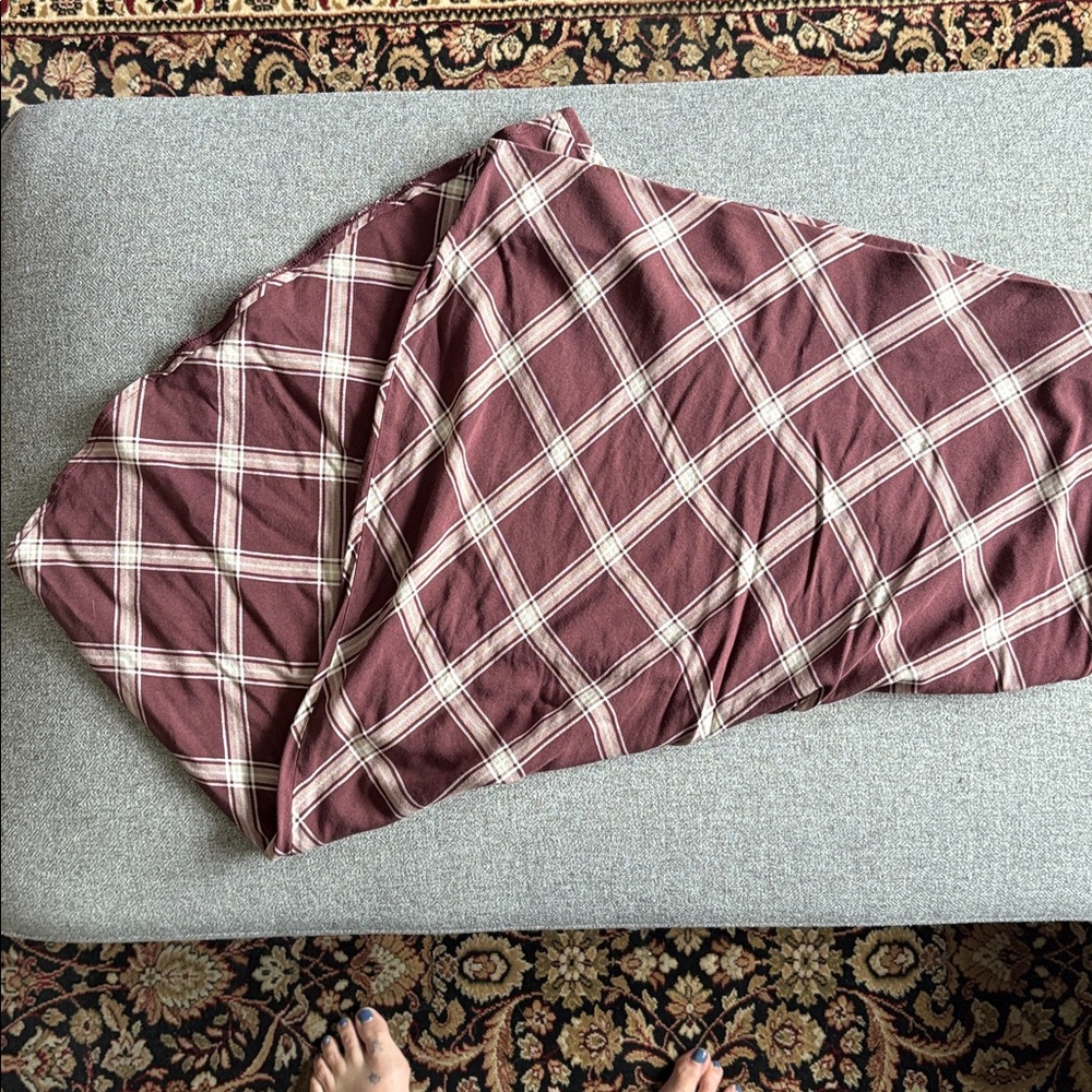 Torrid Burgundy and Cream Plaid skirt